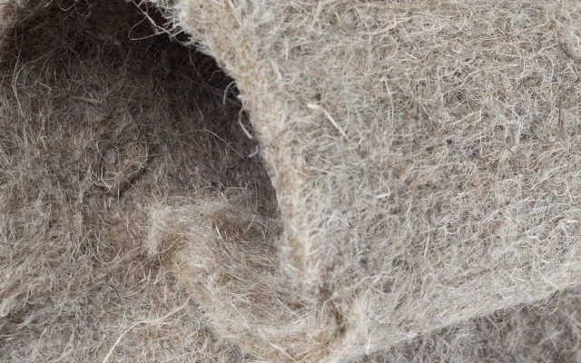Hemp fiber nonwoven mats