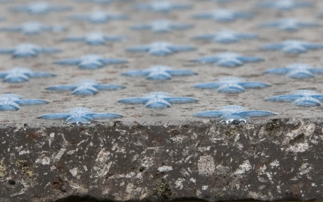 Silk screen printed lava stone
