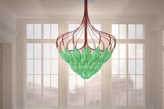 Exhale: a bionic chandelier that uses algae to clean the air
