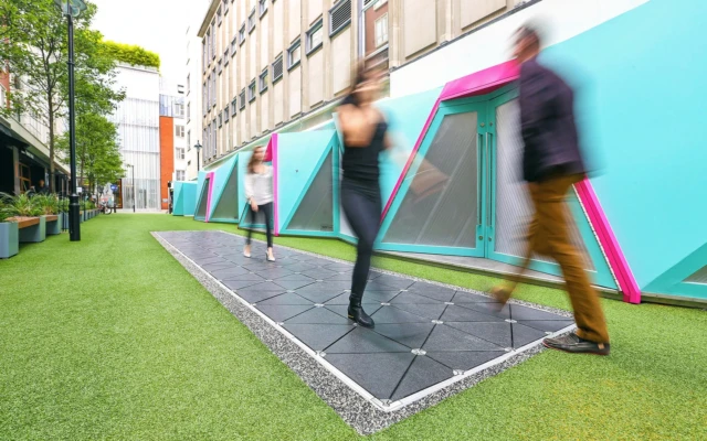 Energy-generating pavement turns footsteps in electricity