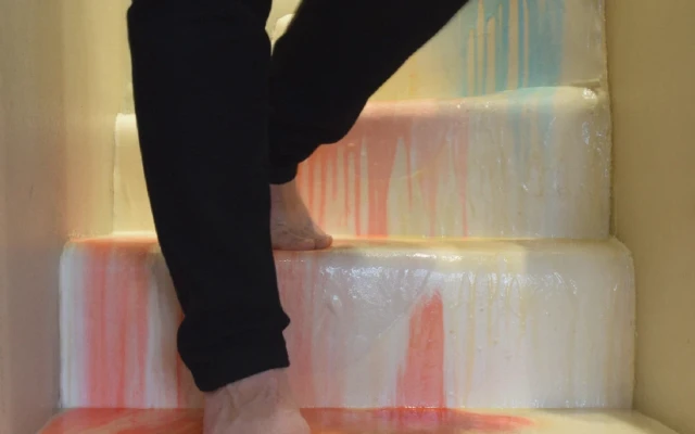Polyurethane staircase creates whimsical patterns