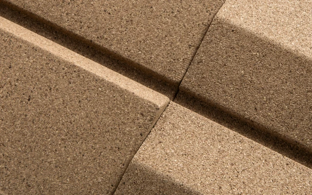 Acoustic cork wall tiles