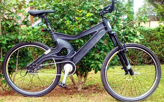 Sustainable bikes made of recycled plastic, bamboo and wood