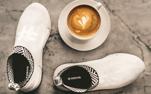 Waterproof shoes made of recycled coffee