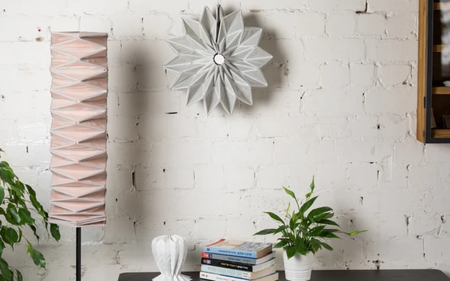 3D printed textile-based lamps