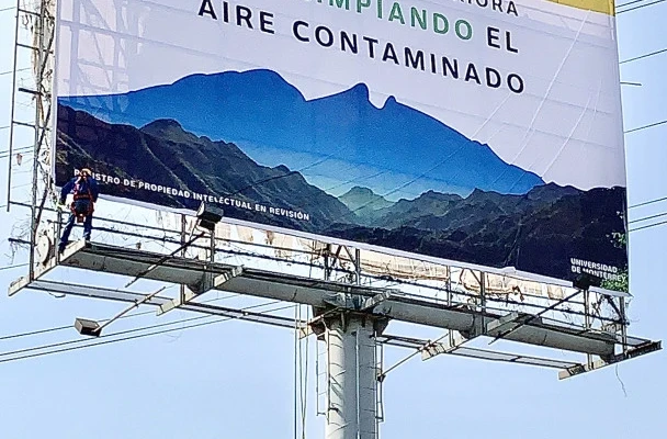 A smog eating billboard