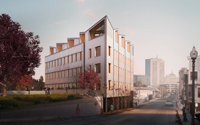 A net-zero mass-timber building