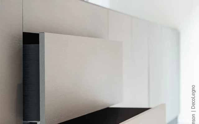 Stylish spaces with metallic surfaces