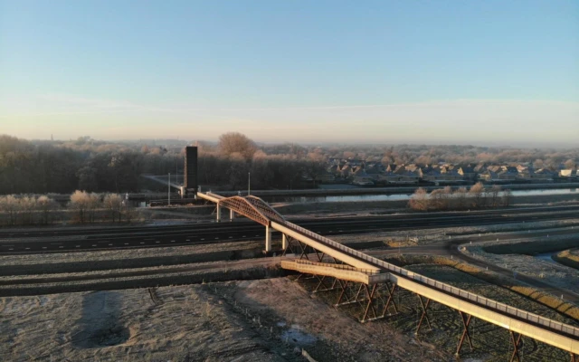The longest bicycle bridge in Europe is made of wood