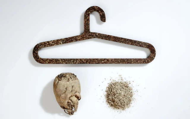 A compostable material made from sugar beet waste and molasses