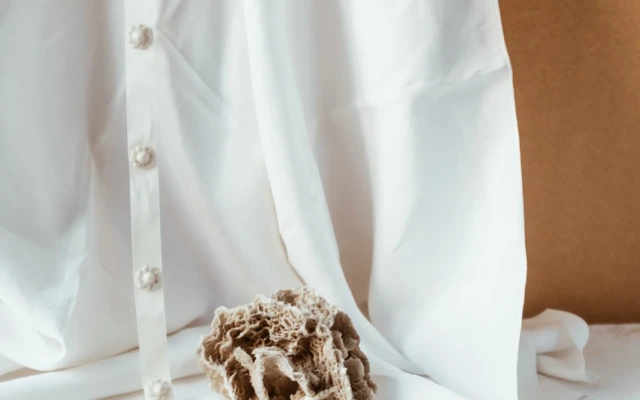 Embellishments made from waste oyster shells to replace plastic
