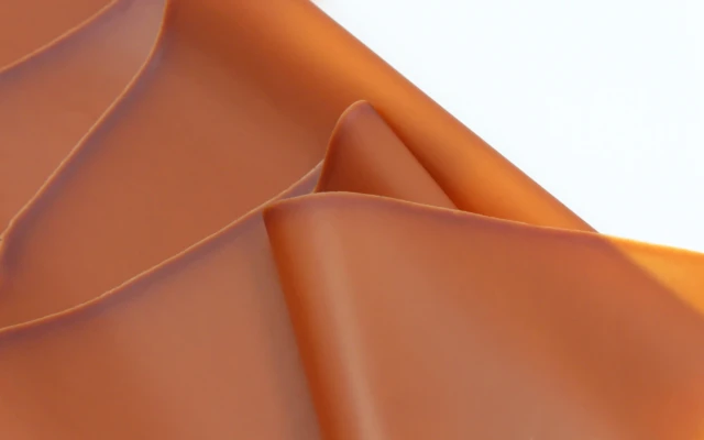A continuous sheet of mushroom leather