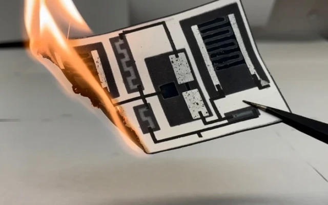 Disposable paper electronics