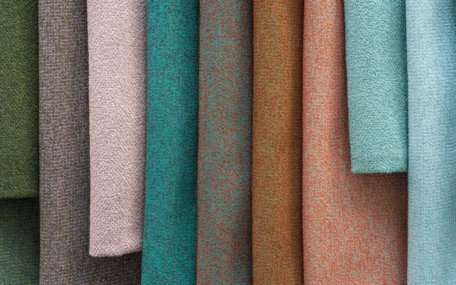 Recycled boucle upholstery fabrics