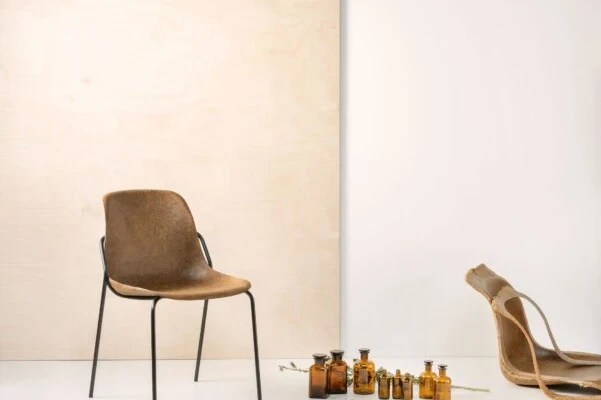 A chair made of locally produced hemp
