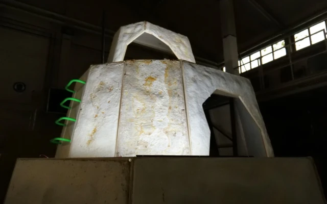 A stage set made of mycelium