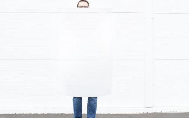 An invisibility shield made of recycled materials