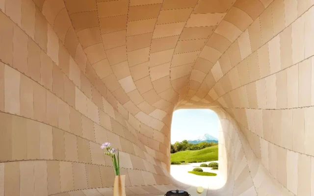 The Warp Pavilion: Bridging Tradition and Innovation with Sustainable Wood Composite Design