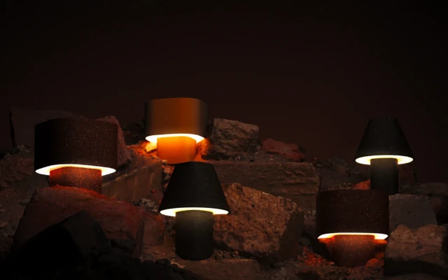 Terra: Sustainable Table Lamps Made from Biowaste