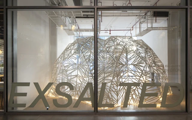 Exsalted Pavilion by DEOND explores recycled materials and light