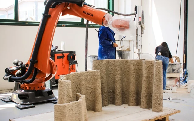 CORNCRETL: Corn Waste And Lime Composite For Robotic 3D Printed Construction