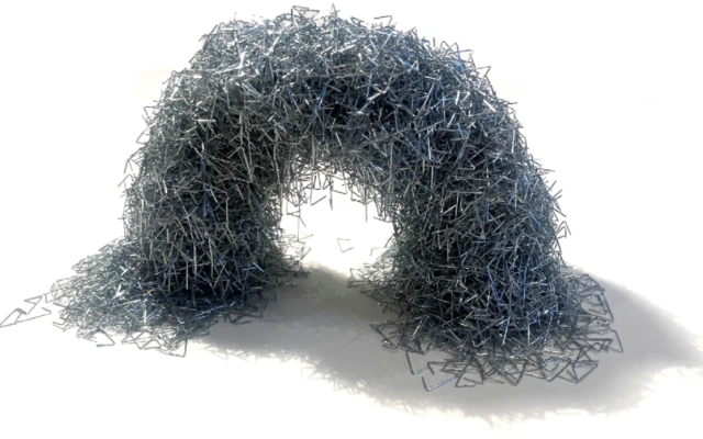 Staple-Inspired Particles Point to Reversible, High-Performance Materials