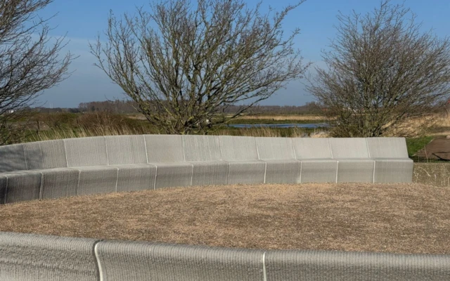 3D Printed Concrete Bench Gives Existing Infrastructure a Second Life