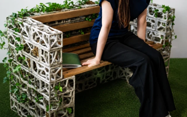 Phyto Symbiotic Seat Explores Living Furniture Through Plant–Material Integration