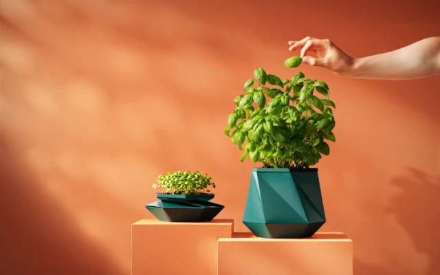 Helix: Recycled Origami Planter Grows With The Plant